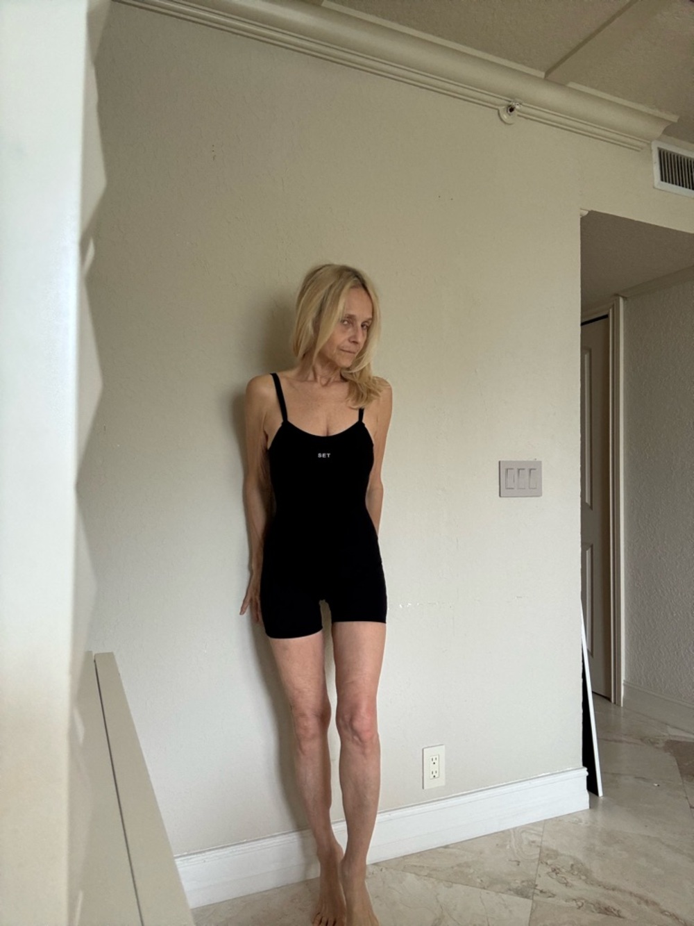 SET Active Black Fitted shorts Romper Jumpsuit
